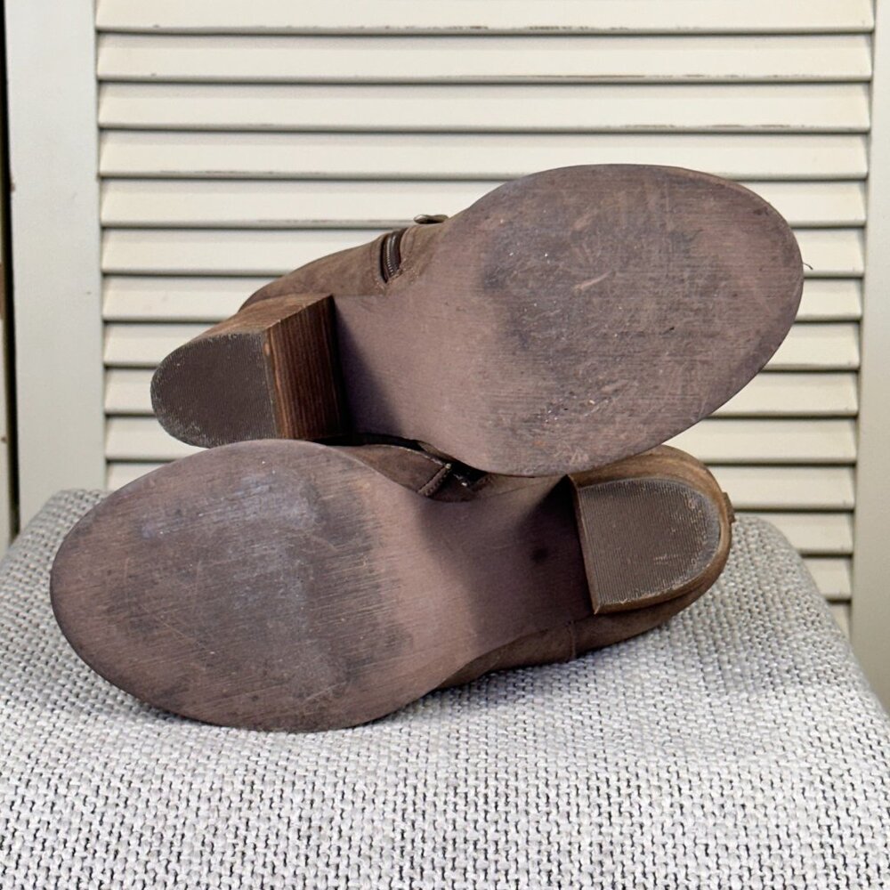 G by Guess Open Toe Bungee Ankle Boots Booties Brown Beige Women Size 6.5 - Picture 8 of 8